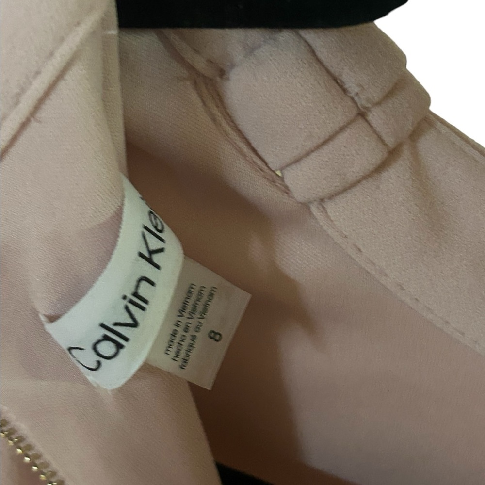 Calvin Klein Size 8 Light Pink Sleeveless Dress, zippered back - Picture 3 of 6